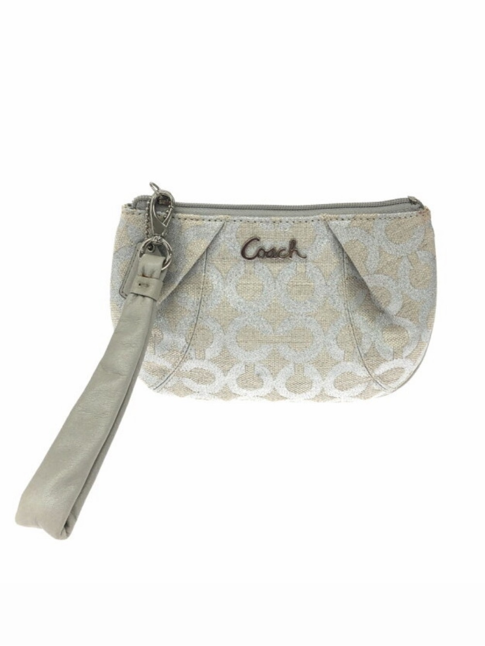 Coach Early 2000s Signature Metallic Wristlet